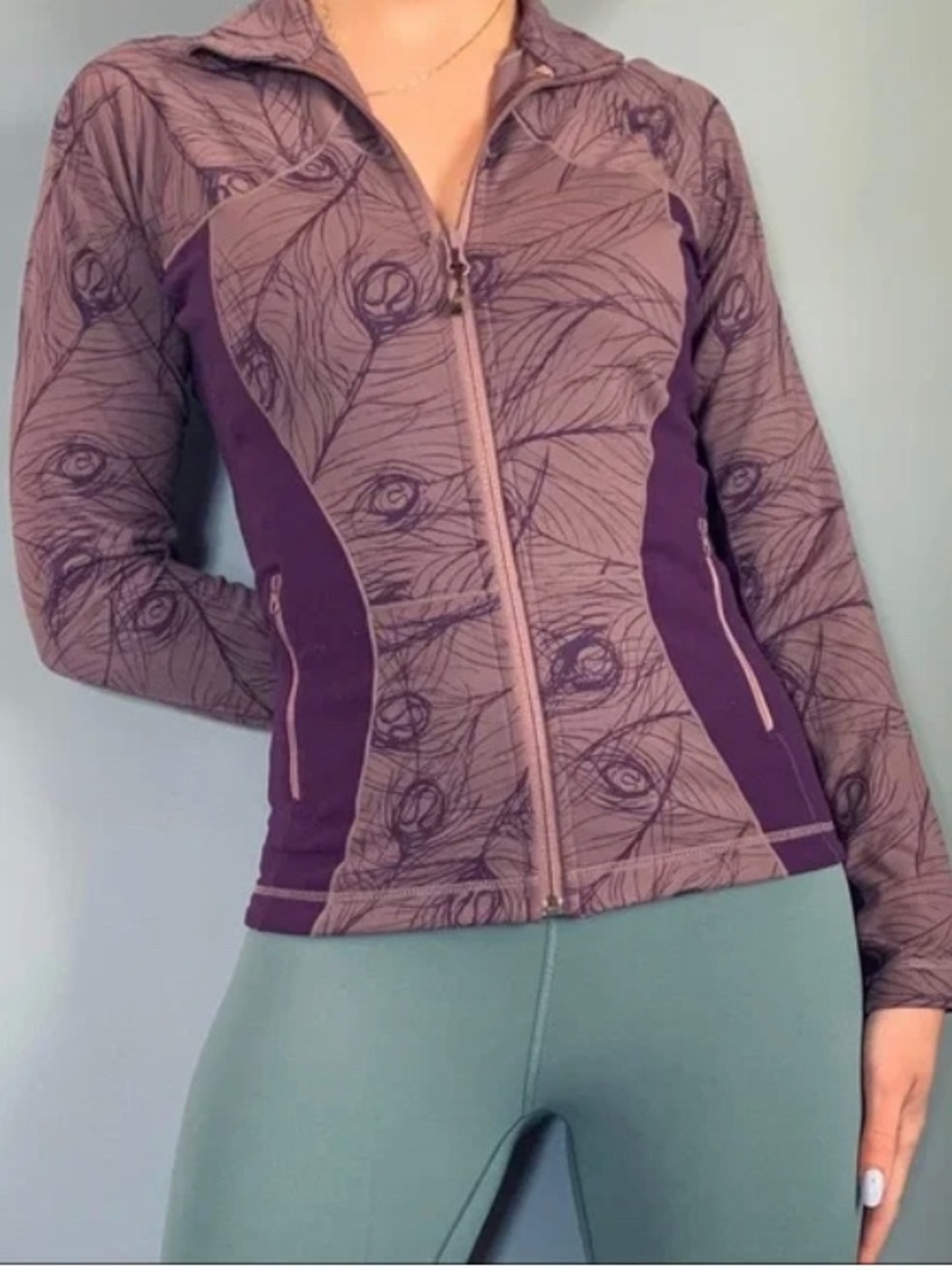 Rare Vintage Lululemon Define Jacket Peacock Feather Purple Size 6